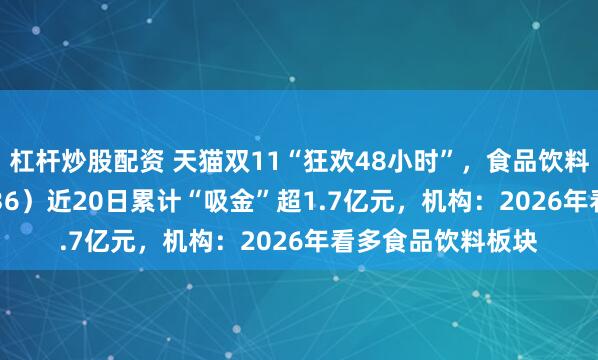 杠杆炒股配资 天猫双11“狂欢48小时”,食品饮料ETF天弘(159736)近20日累计“吸金”超1.7亿元,机构:2026年看多食品饮料板块